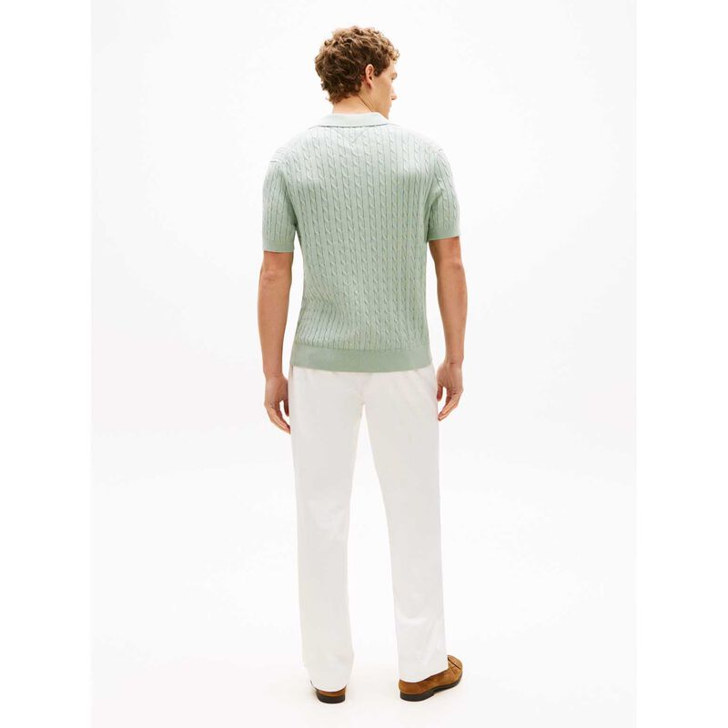 Tommy Hilfiger Regular Fit Embroidery Cable Knit Polo Shirt image number 1